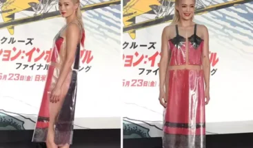 Ünlü oyuncu cesur kıyafet tercihi ile “Görevimiz Tehlike” galasına damga vurdu