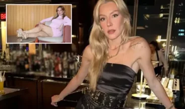 Yedi aylık hamile olan Ege Kökenli mini elbisesiyle kamera karşısına geçti